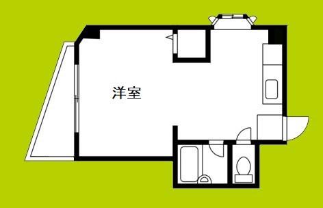 ハイツ上新小松(ワンルーム/4階)の間取り写真