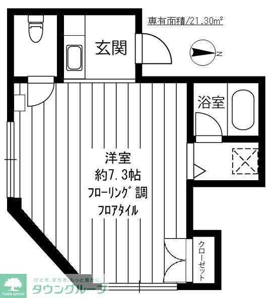 STAGE FUKASAWA(ワンルーム/3階)の間取り写真