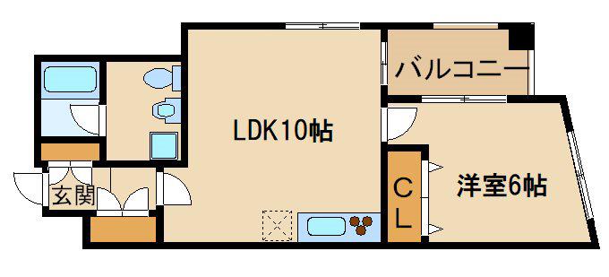 ルミエール北大路(1LDK/6階)の間取り写真