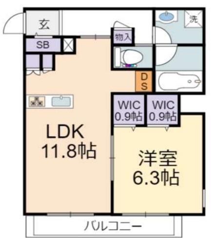 ヘーベルべトゥーラ(1LDK/1階)の間取り写真