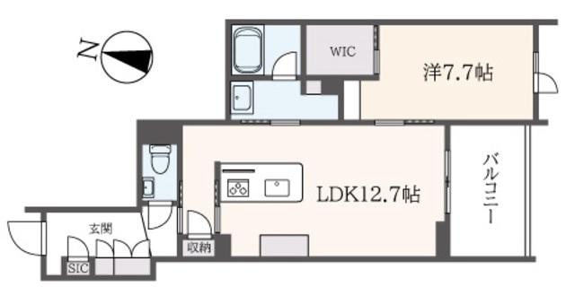 プルミエ エトワール(1LDK/2階)の間取り写真