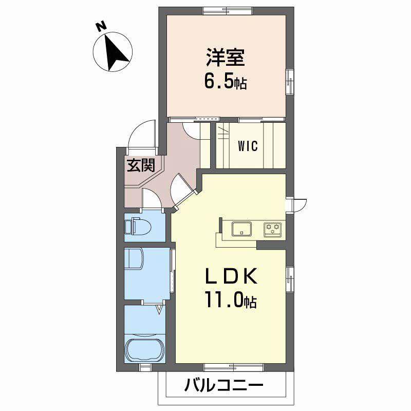 シャーメゾン南風(1LDK/2階)の間取り写真