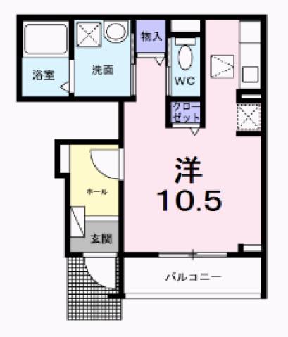 アザレアツインズ(ワンルーム/1階)の間取り写真