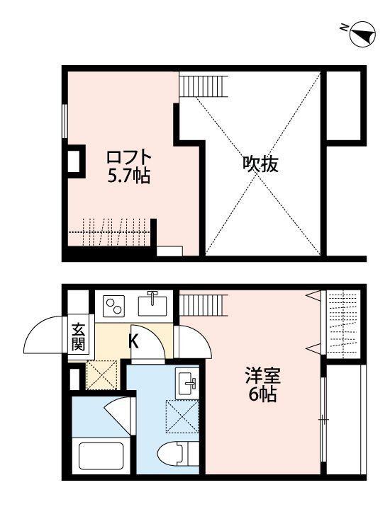 フォレスティ所沢(1K/1階)の間取り写真