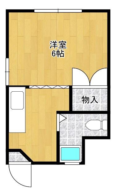 マンション嘉祥(1K/2階)の間取り写真