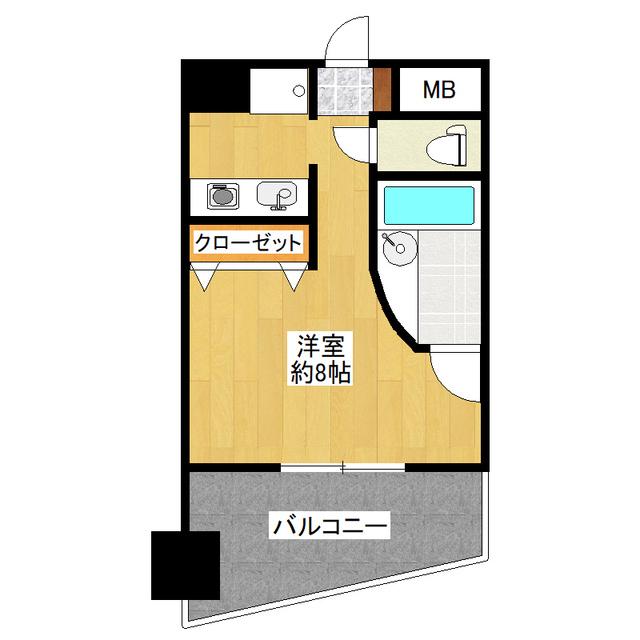 ルネスロワール東公園 1013号(ワンルーム/10階)の間取り写真