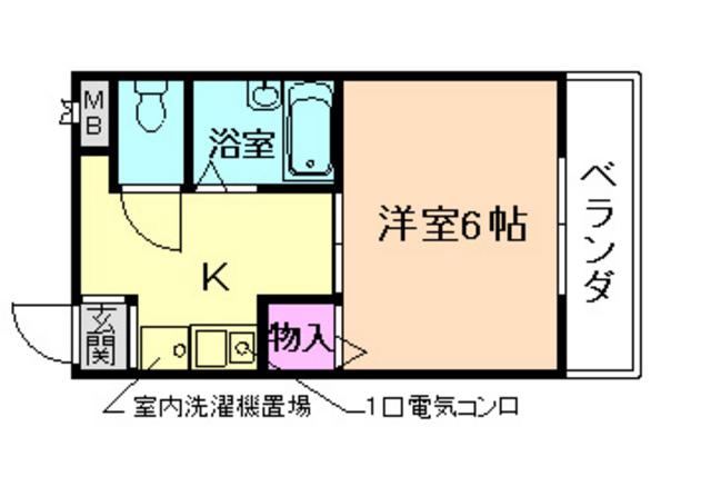 リーガ・テクト・ワン(1K/1階)の間取り写真