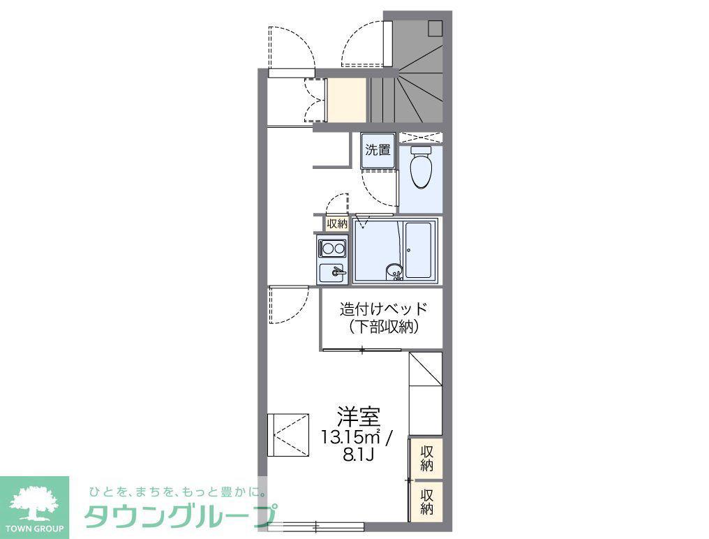 レオパレスオークヒルズC(1K/1階)の間取り写真