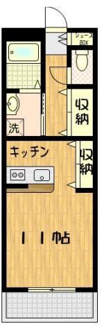 AL SOLE(ワンルーム/2階)の間取り写真