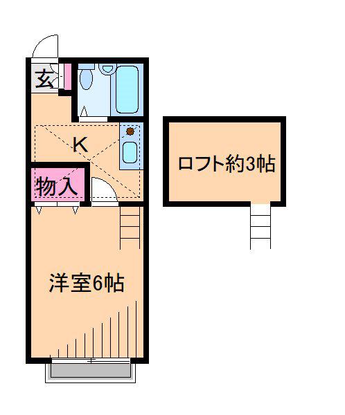 グリーンコーポ日吉(1K/1階)の間取り写真