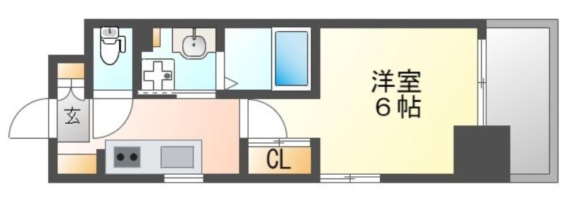 KO RESIDENCE 銀山町(1K/9階)の間取り写真