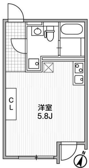 アレーロ代々木(ワンルーム/3階)の間取り写真