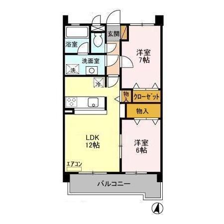 アルベラータ(2LDK/3階)の間取り写真