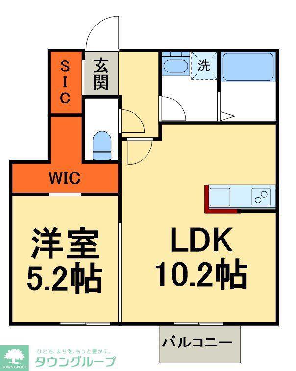 セナリオフォルム柏たなかII(1LDK/1階)の間取り写真