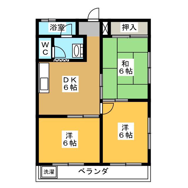 ダンヒル21(3DK/3階)の間取り写真