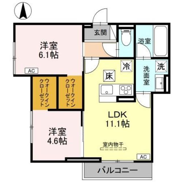 LAETITIA(2LDK/1階)の間取り写真