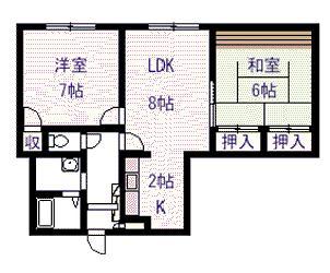 エンドレス519(2LDK/14階)の間取り写真
