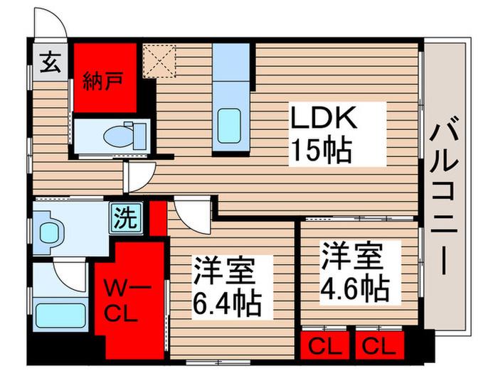 ライヴス行徳(2LDK/3階)の間取り写真