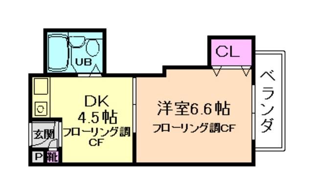 プラム小野原(1K/2階)の間取り写真