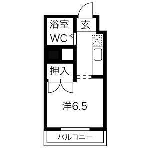 コーポオアシス(ワンルーム/2階)の間取り写真