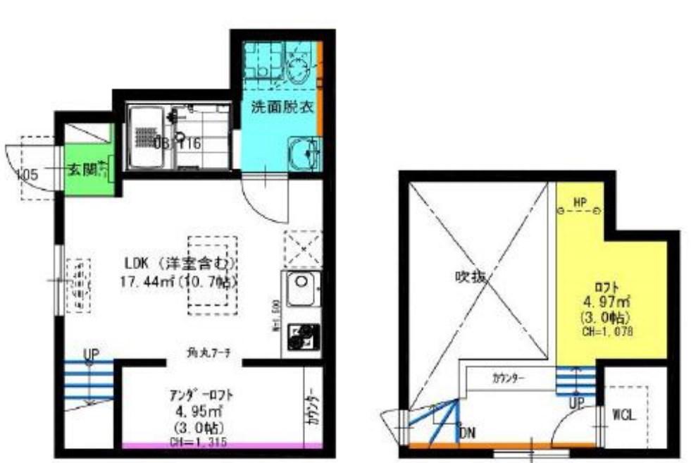 BLANC ROUGE(1SLDK/1階)の間取り写真