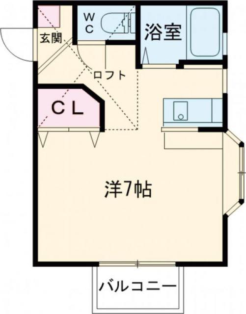 グレーシェル美幸町(1K/1階)の間取り写真