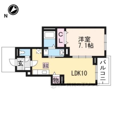 アン・フォレストⅡ(1LDK/1階)の間取り写真