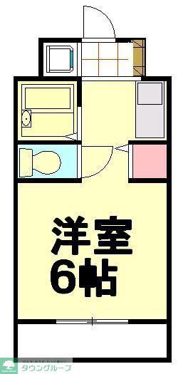 ロイヤルコート(ワンルーム/3階)の間取り写真