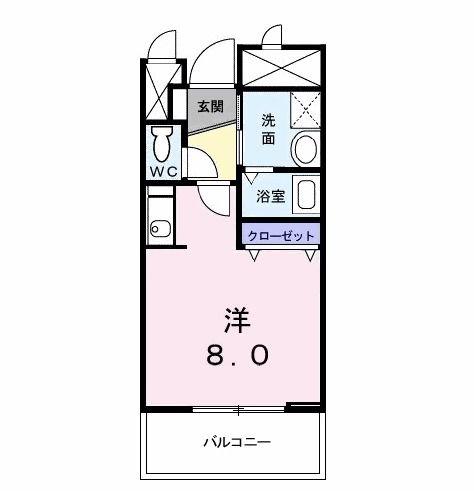 リブリーシャン(ワンルーム/1階)の間取り写真