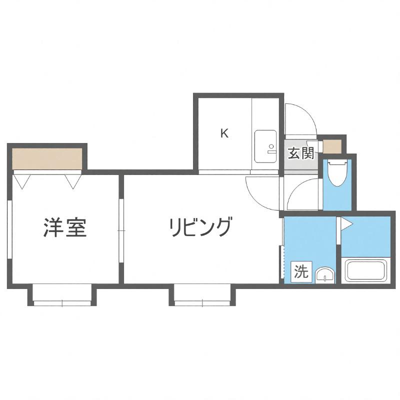 ジュピターI(1LDK/3階)の間取り写真