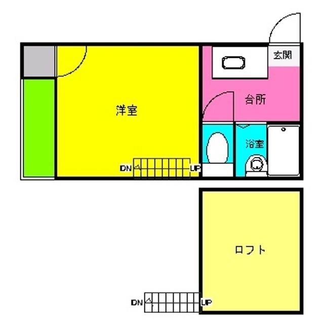 イーストSIDE博多(1K/1階)の間取り写真