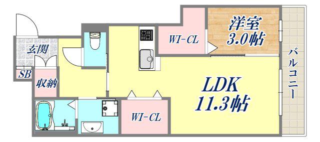アイリス(2LDK/1階)の間取り写真