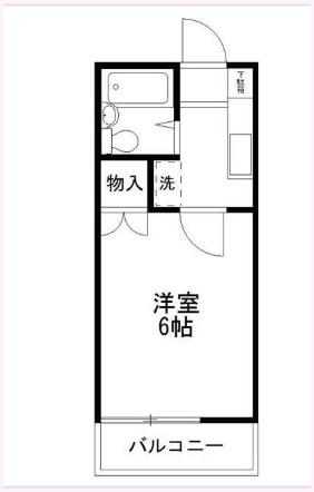 サンヒルズA棟(1K/2階)の間取り写真