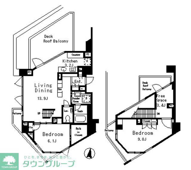 MFPRコート目黒南(2SLDK/9階)の間取り写真
