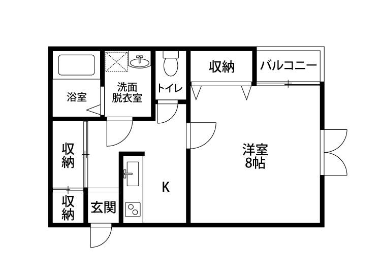 ロイヤルコート浜松町(1K/1階)の間取り写真