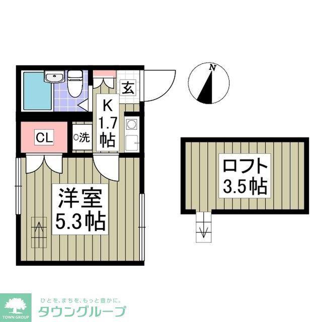 レオパレスアムール(1K/1階)の間取り写真