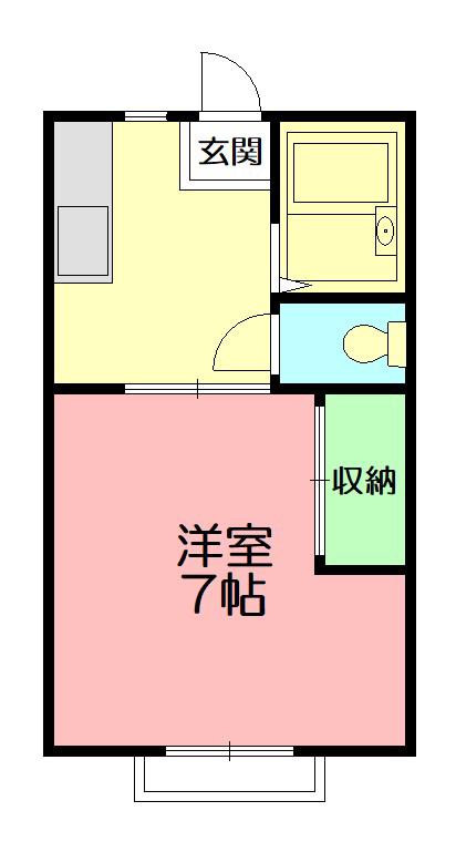 メゾンド・K(1K/2階)の間取り写真