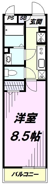 リブリプレーヌ(1K/3階)の間取り写真