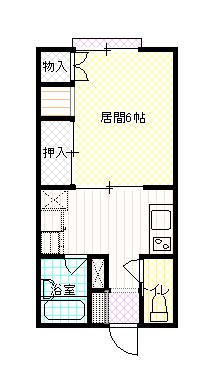 エトワールS(1K/2階)の間取り写真