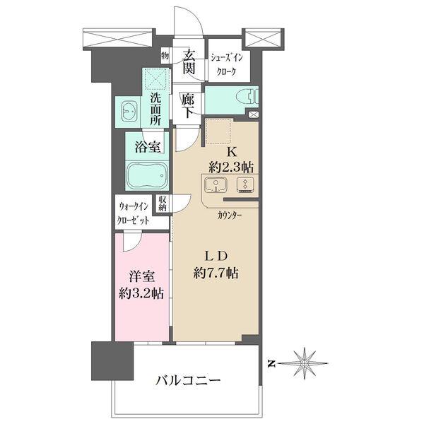 リニアゲートタワー名古屋(1LDK/6階)の間取り写真