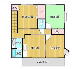 ハイステージ志都呂館III(3DK/2階)の間取り写真