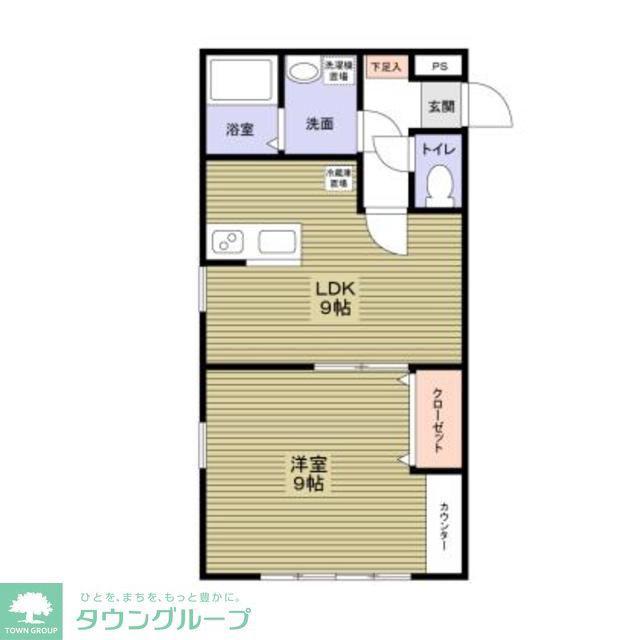 コーラルステージ等々力(1LDK/1階)の間取り写真