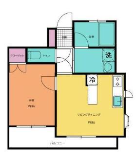 ティーリーフ横浜(1LDK/5階)の間取り写真