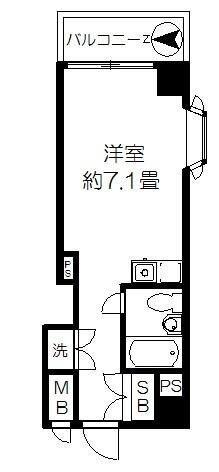 レジデンス上野(ワンルーム/4階)の間取り写真