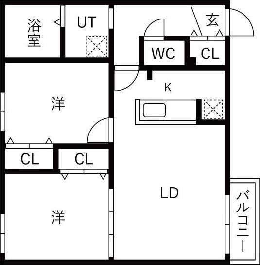 TERRACE SOEN(2LDK/2階)の間取り写真