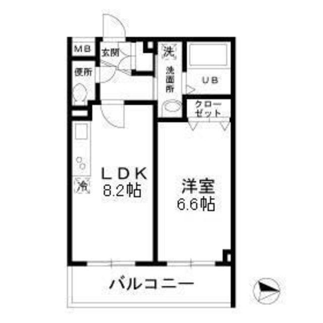 トレ フレッチェ(1LDK/2階)の間取り写真