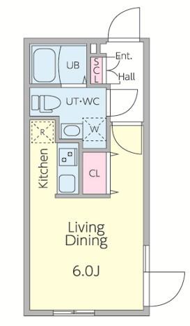ブランシェ不動前(ワンルーム/2階)の間取り写真
