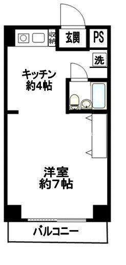 リーヴェルステージ横浜ヒルズ(ワンルーム/3階)の間取り写真
