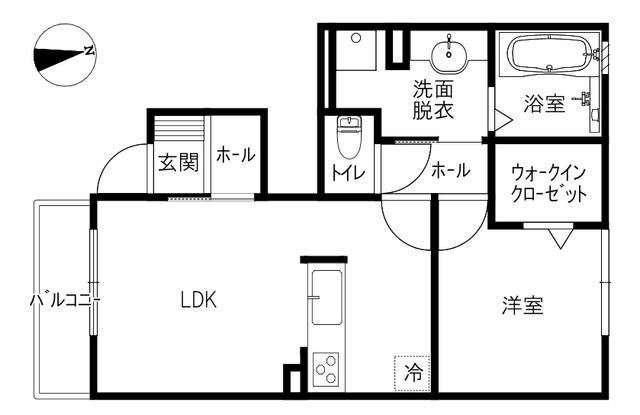 アンセスターY・SVI(1LDK/1階)の間取り写真