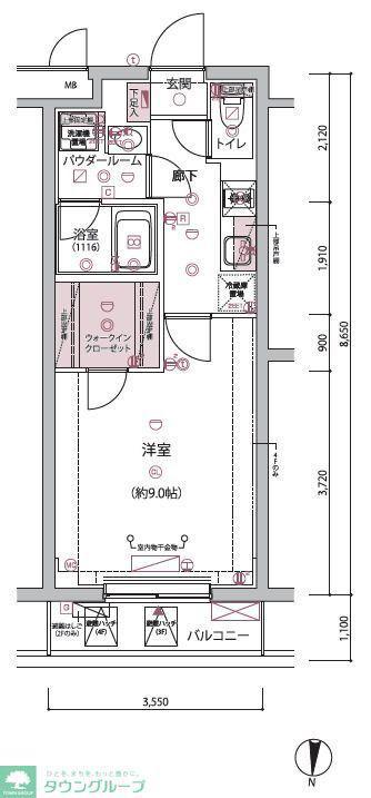 ARCOBALENO BUBAIGAWARA(1K/3階)の間取り写真
